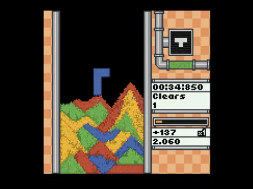 Sand Tetris gameplay preview